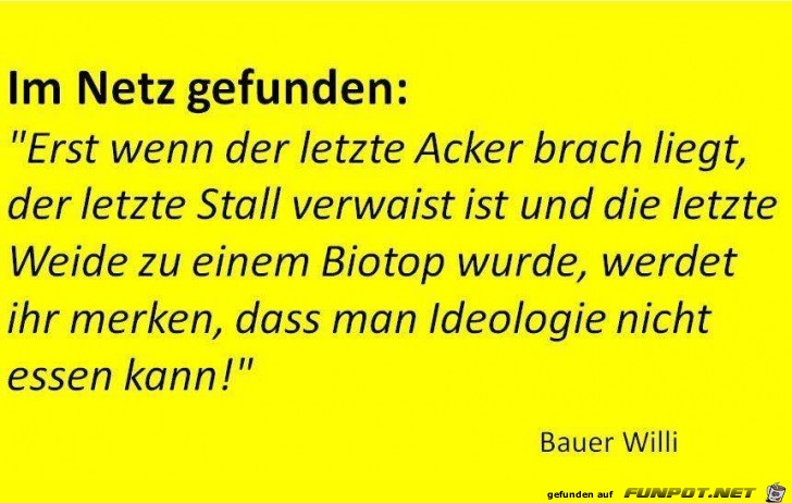 Was Bauer Willi schon wuste