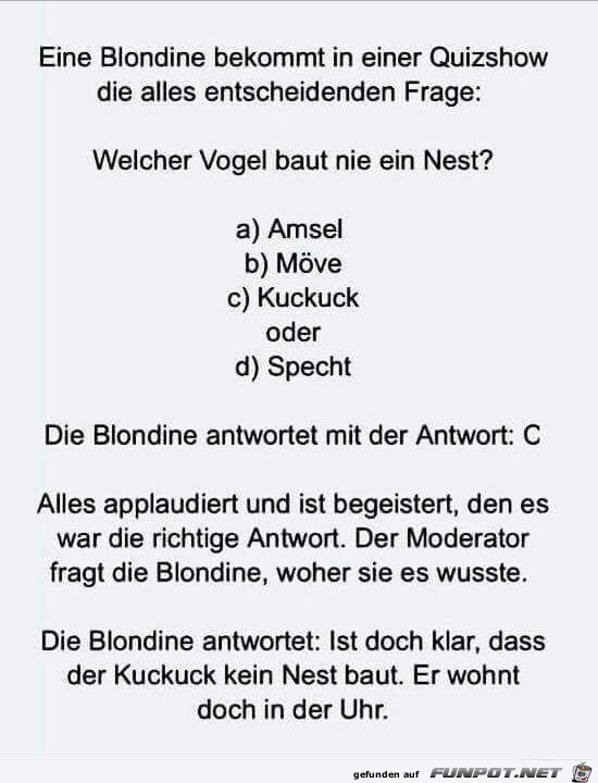 eine Blondine