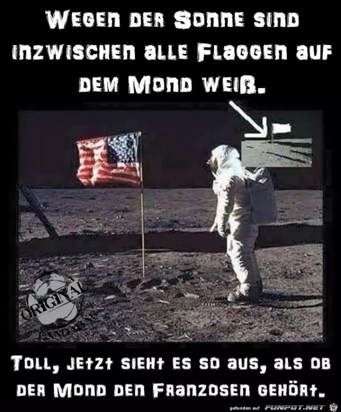 Flaggen auf dem Mond