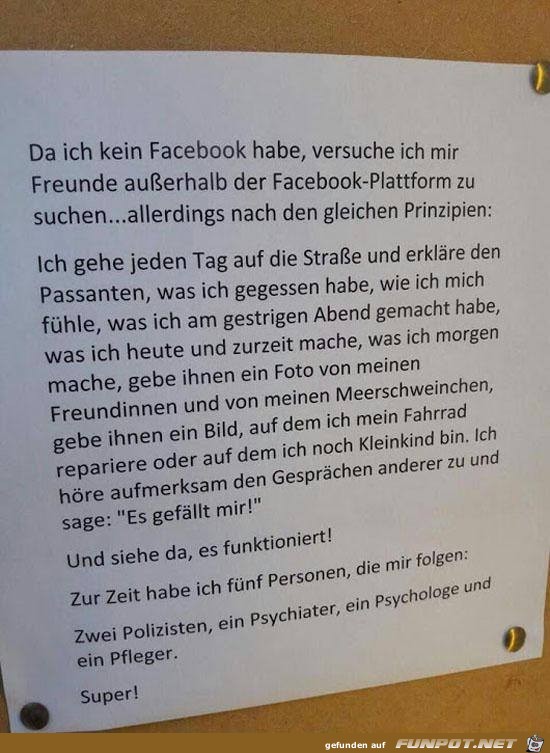 Ich habe gar kein Facebook Ich habe gar kein Facebook