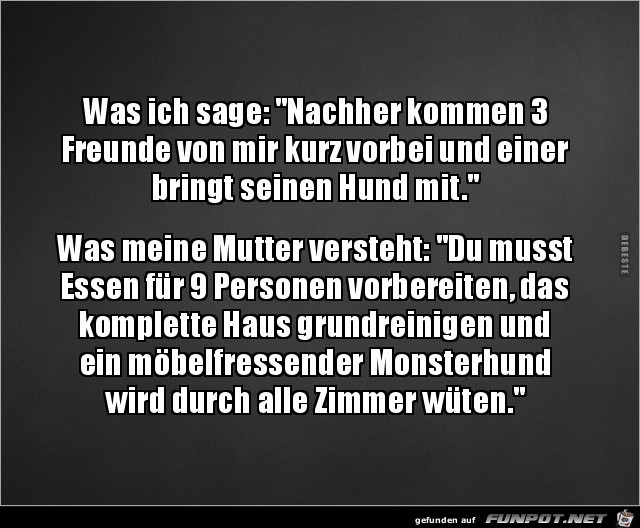 was ich sage:.....