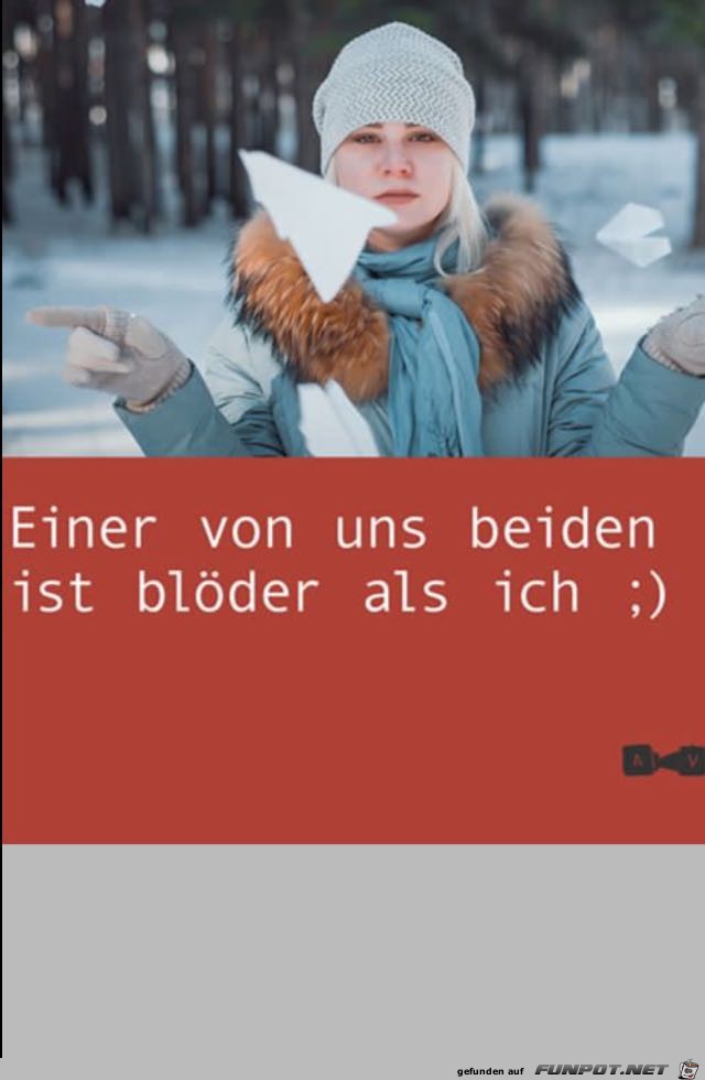 Einer von uns beiden ist blöder als ich Einer von uns beiden ist blöder als ich