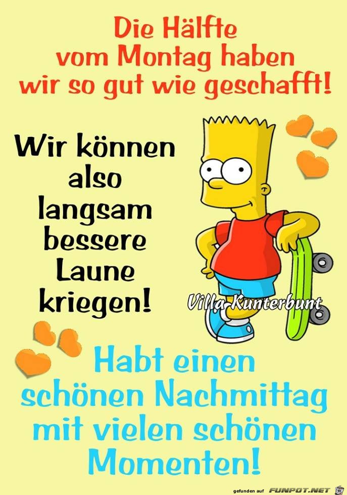 Die Haelfte vom Montag