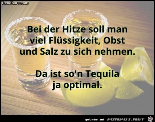 Viel Flüssigkeit bei der Hitze Viel Flüssigkeit bei der Hitze