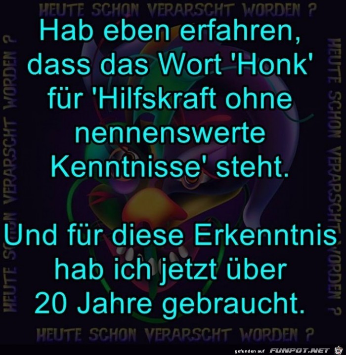 Das Wort HONK Das Wort HONK
