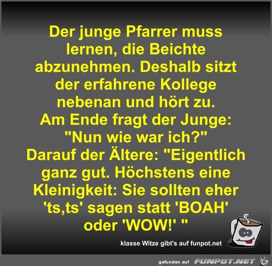 Der junge Pfarrer muss lernen Der junge Pfarrer muss lernen