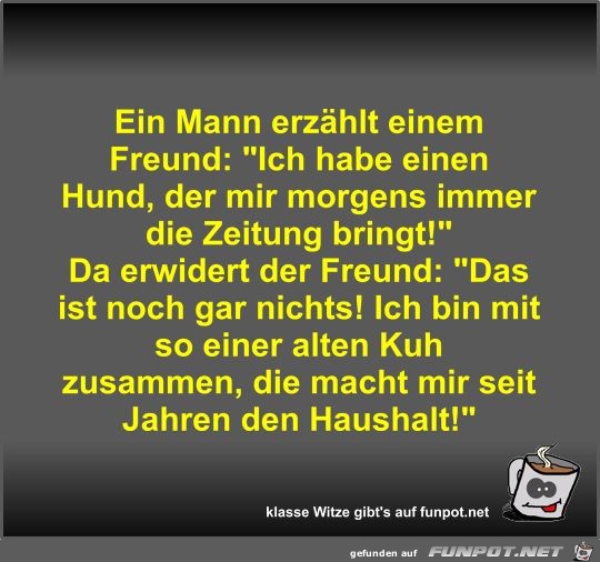 Ein Mann erzählt einem Freund Ein Mann erzählt einem Freund