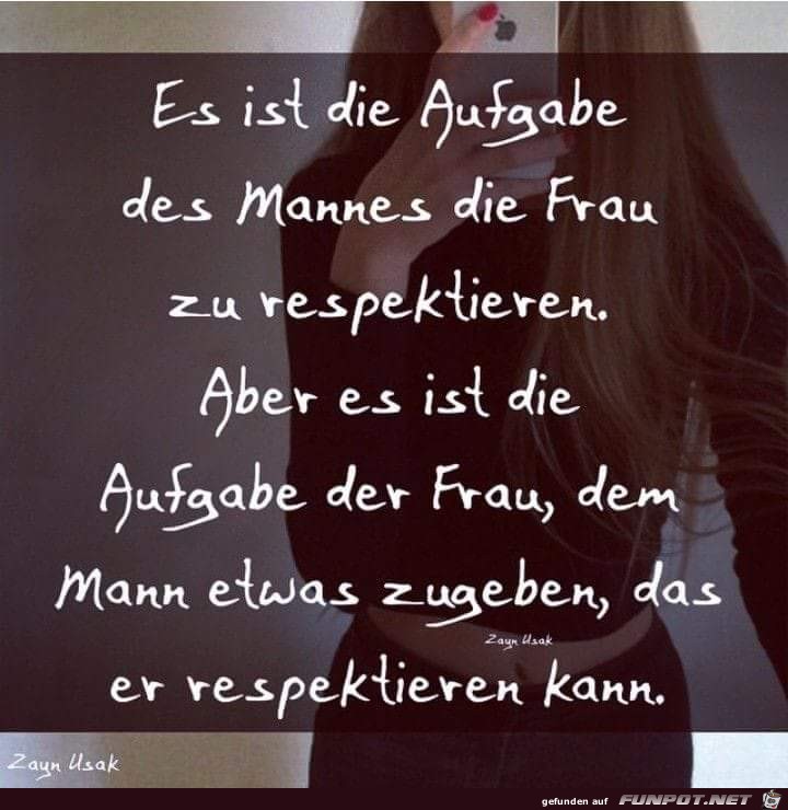 es ist die Aufgabe des Mannes es ist die Aufgabe des Mannes