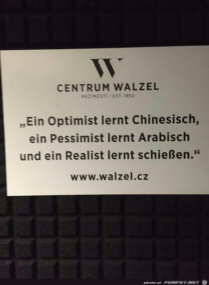 Optimist Pessimist oder Realist