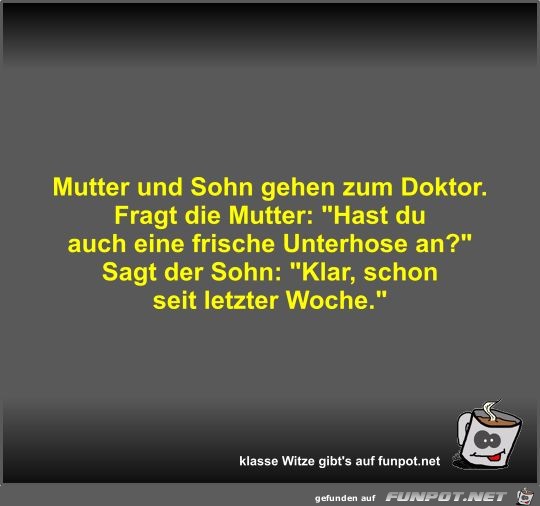 Mutter und Sohn gehen zum Doktor Mutter und Sohn gehen zum Doktor