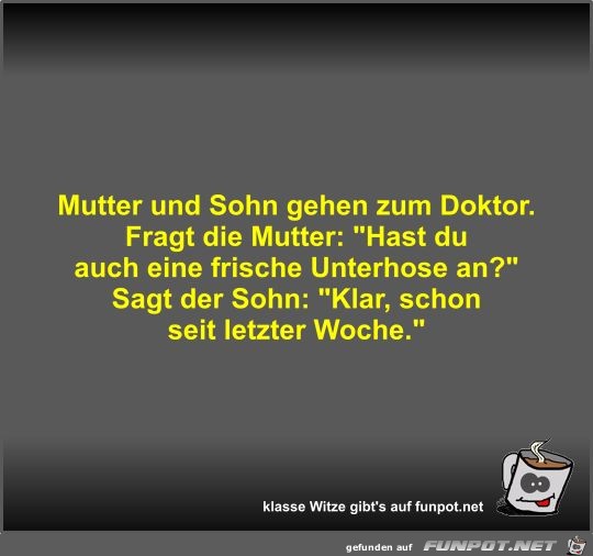 Mutter und Sohn gehen zum Doktor