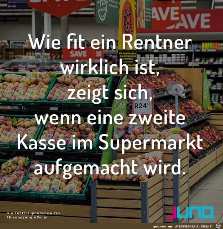 Rentner im Supermarkt Rentner im Supermarkt