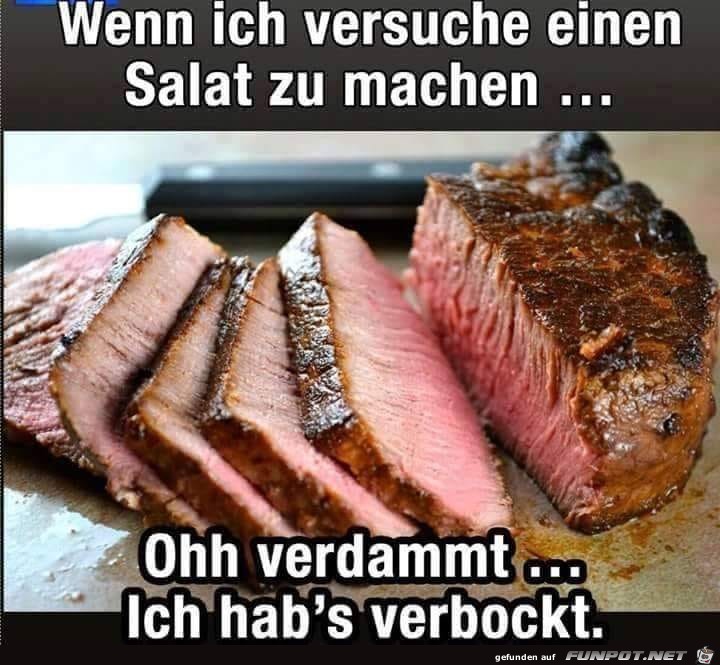 Ich wollte einen Salat machen