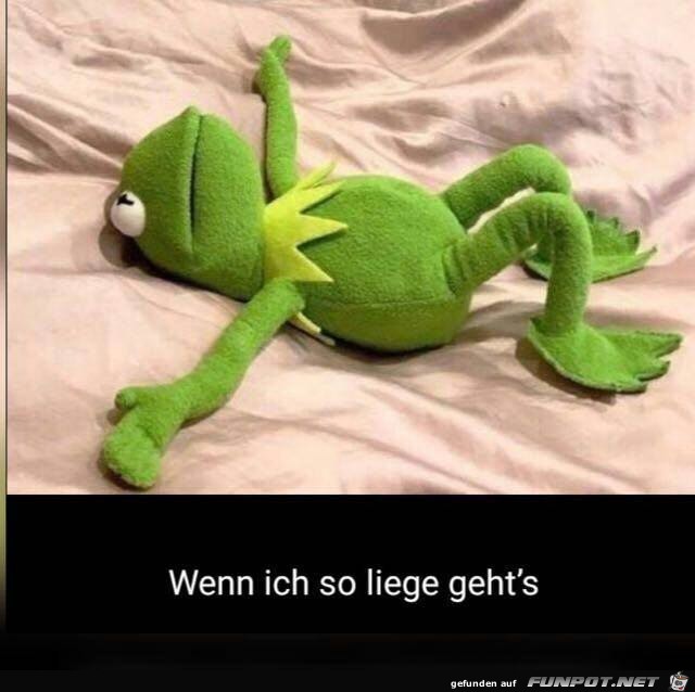 Wenn ich so liege