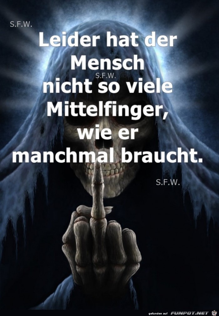 Leider hat der Mensch