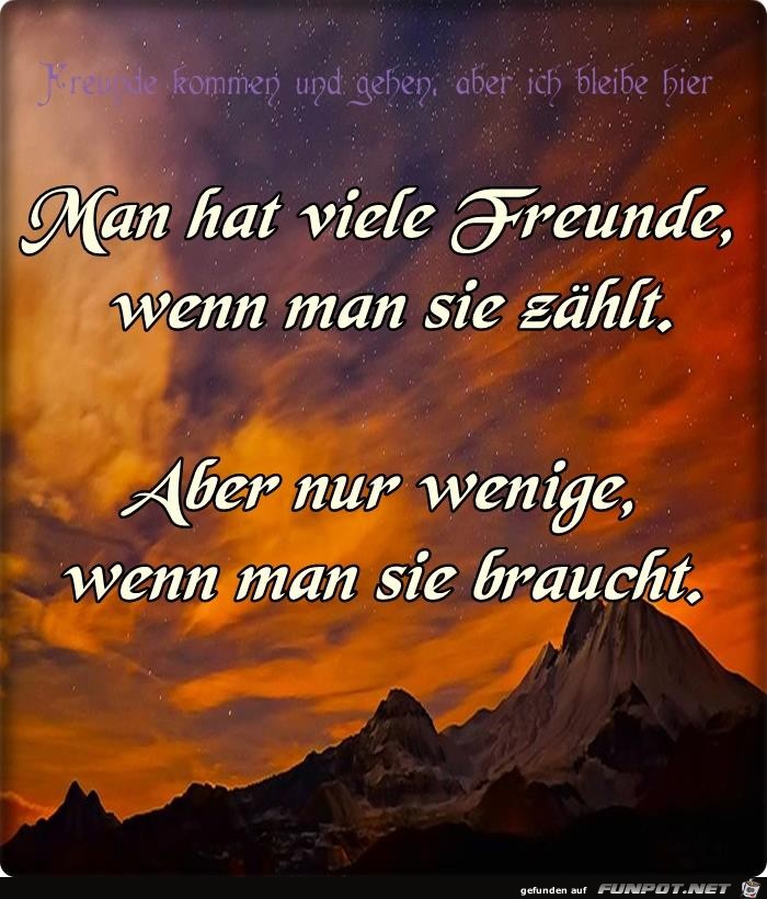 Man hat viele Freunde