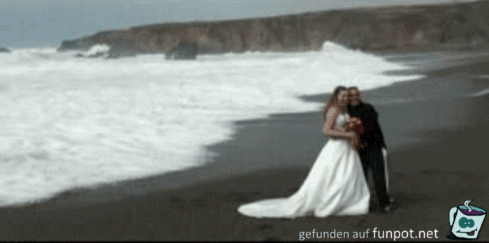 Hochzeitsfoto am Strand