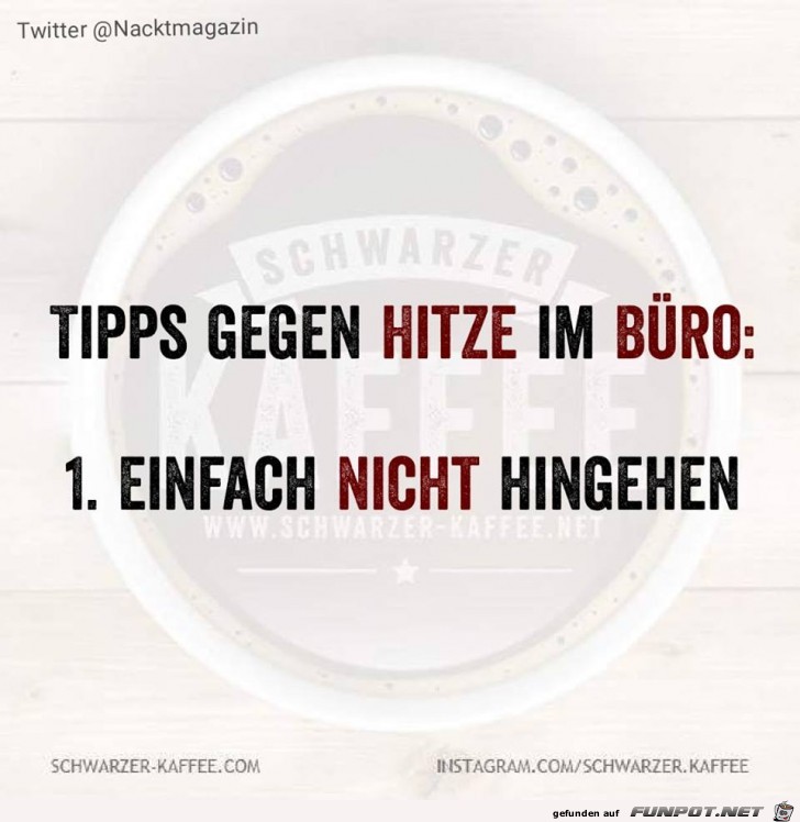 Tipp gegen die Hitze im Bro