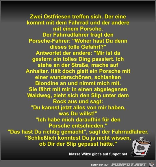 Zwei Ostfriesen treffen sich Zwei Ostfriesen treffen sich