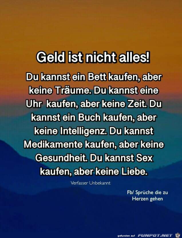 Geld ist nicht alles Geld ist nicht alles