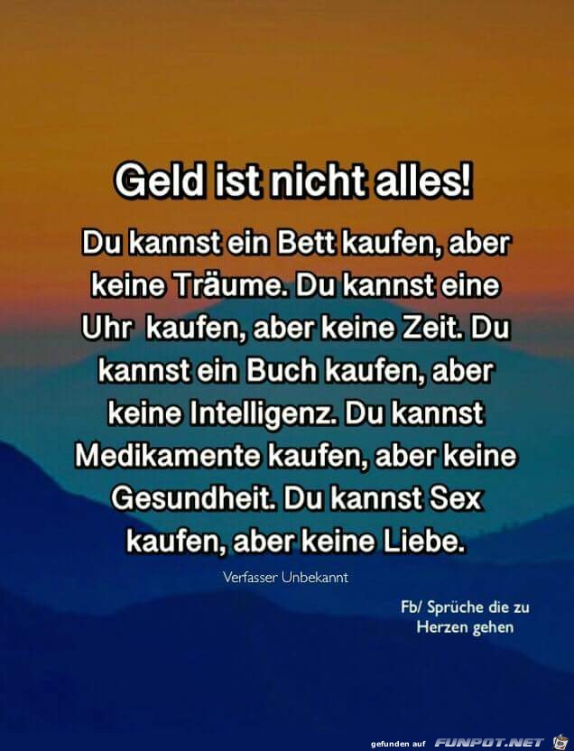 Geld ist nicht alles