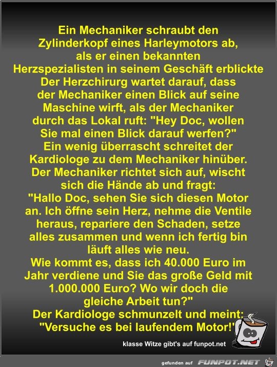 Ein Mechaniker schraubt den Zylinderkopf eines Harleymotors