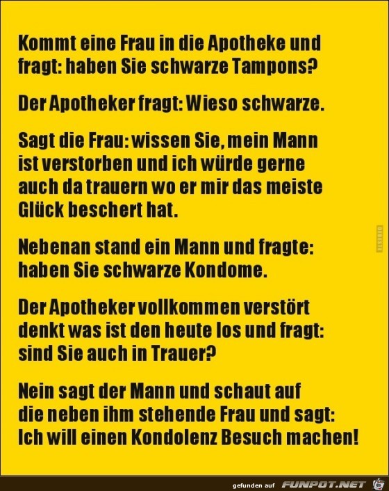 haben sie schwarze Tampons?..... haben sie schwarze Tampons?.....