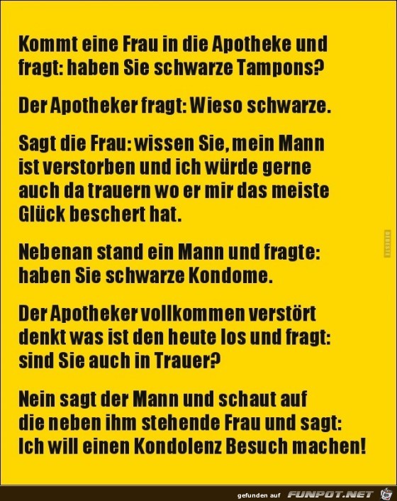 haben sie schwarze Tampons?.....