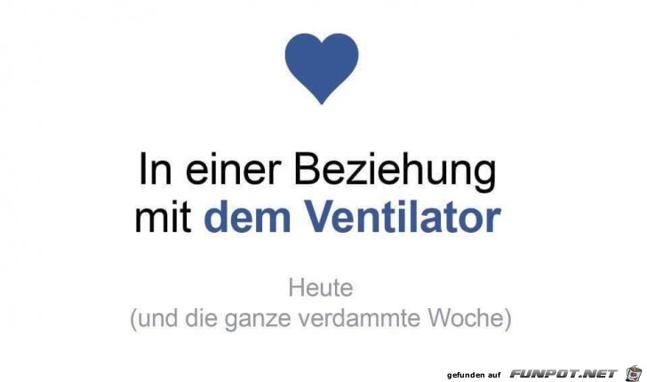 In einer Beziehung mit dem Ventilator