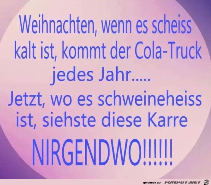 Wo bleibt der Cola-Truck