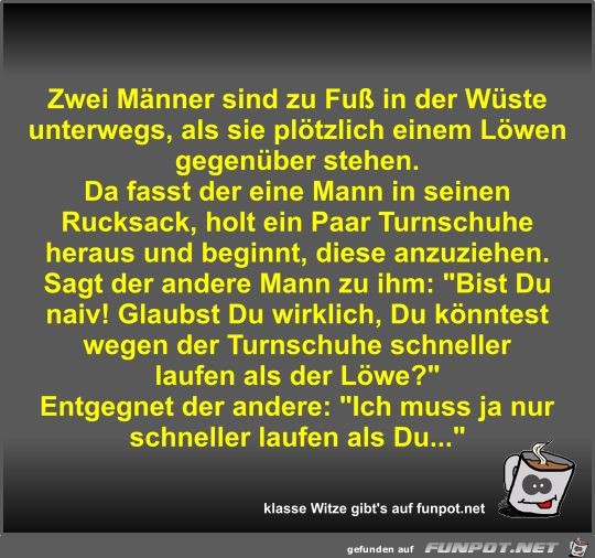 Zwei Männer sind zu Fuß in der Wüste unterwegs Zwei Männer sind zu Fuß in der Wüste unterwegs