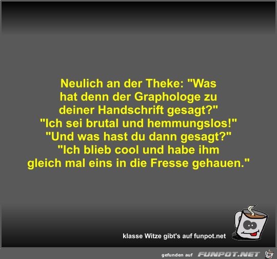 Neulich an der Theke Neulich an der Theke