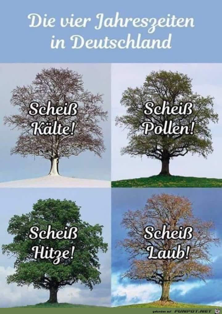 Die vier Jahreszeiten in Deutschland