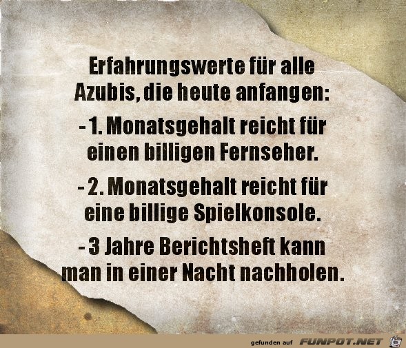 Erfahrungswerte Erfahrungswerte