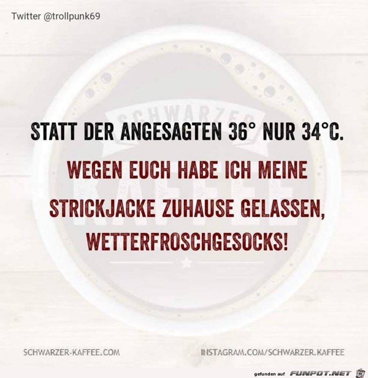 Es wird kühler Es wird kühler