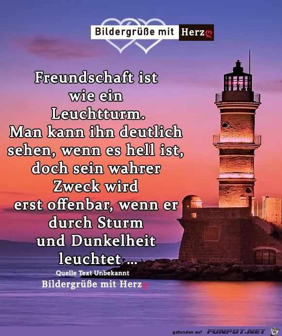 Freundschaft ist wie ein Leuchtturm