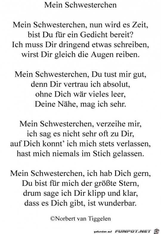 mein Schwesterchen mein Schwesterchen