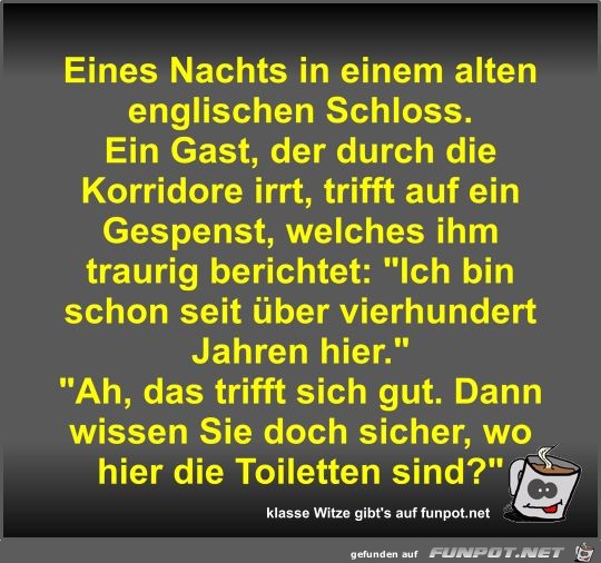 Eines Nachts in einem alten englischen Schloss Eines Nachts in einem alten englischen Schloss