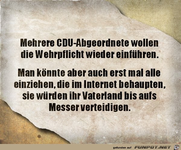 Wehrpflicht Wehrpflicht