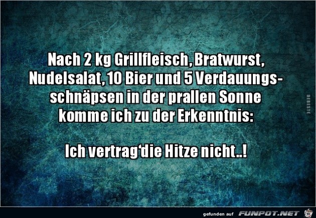 Diese Hitze ist unverträglich Diese Hitze ist unverträglich