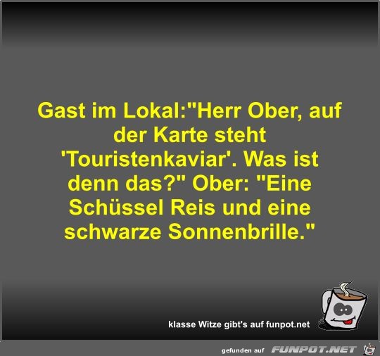 Gast im Lokal Gast im Lokal