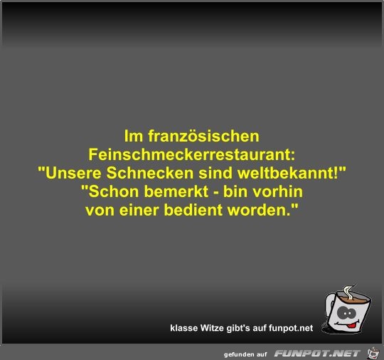 Im französischen Feinschmeckerrestaurant Im französischen Feinschmeckerrestaurant