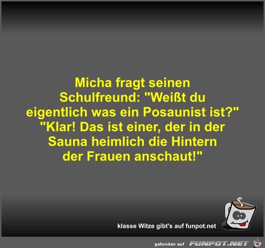 Micha fragt seinen Schulfreund