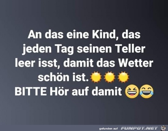 an das eine Kind,.....