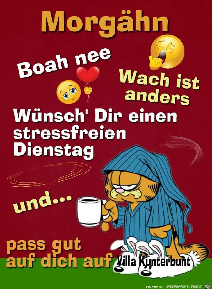 Wuensch dir einen stressfreien Dienstag