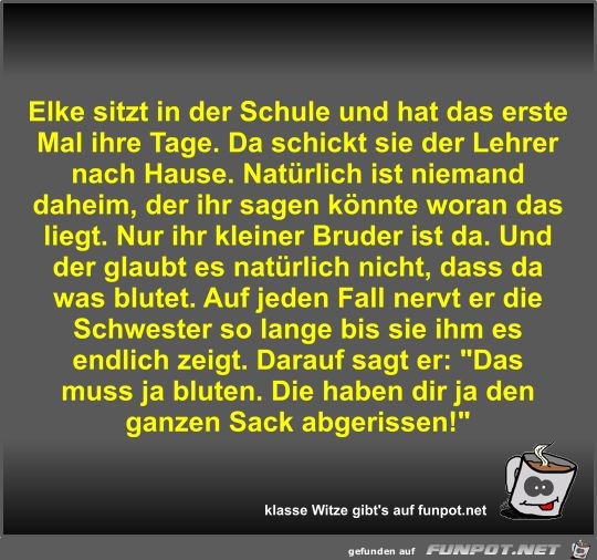 Elke sitzt in der Schule und hat das erste Mal ihre Tage Elke sitzt in der Schule und hat das erste Mal ihre Tage