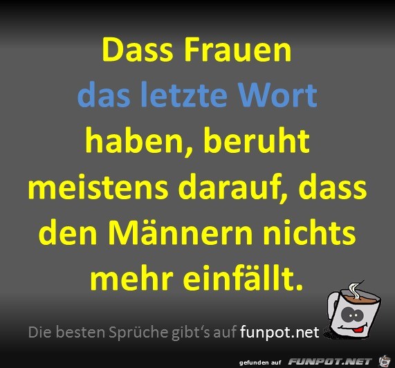 das letzte Wort das letzte Wort