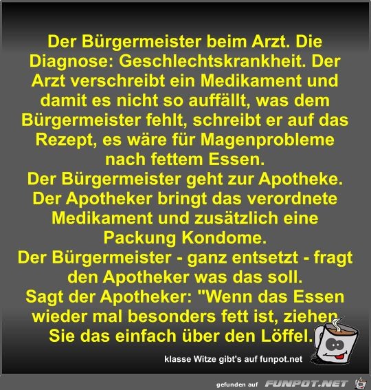 Der Bürgermeister beim Arzt Der Bürgermeister beim Arzt