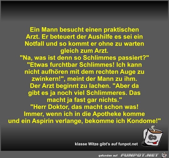 Ein Mann besucht einen praktischen Arzt Ein Mann besucht einen praktischen Arzt