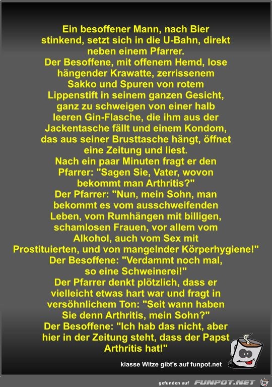 Ein besoffener Mann, nach Bier stinkend, setzt sich in die Ein besoffener Mann, nach Bier stinkend, setzt sich in die